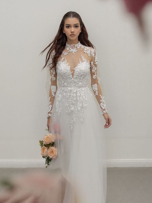 Illusion Neckline Wedding Dresses | Sheer Detailing | Devotion Dresses Illusion Neckline Wedding Dresses | Sheer Detailing | Devotion Dresses