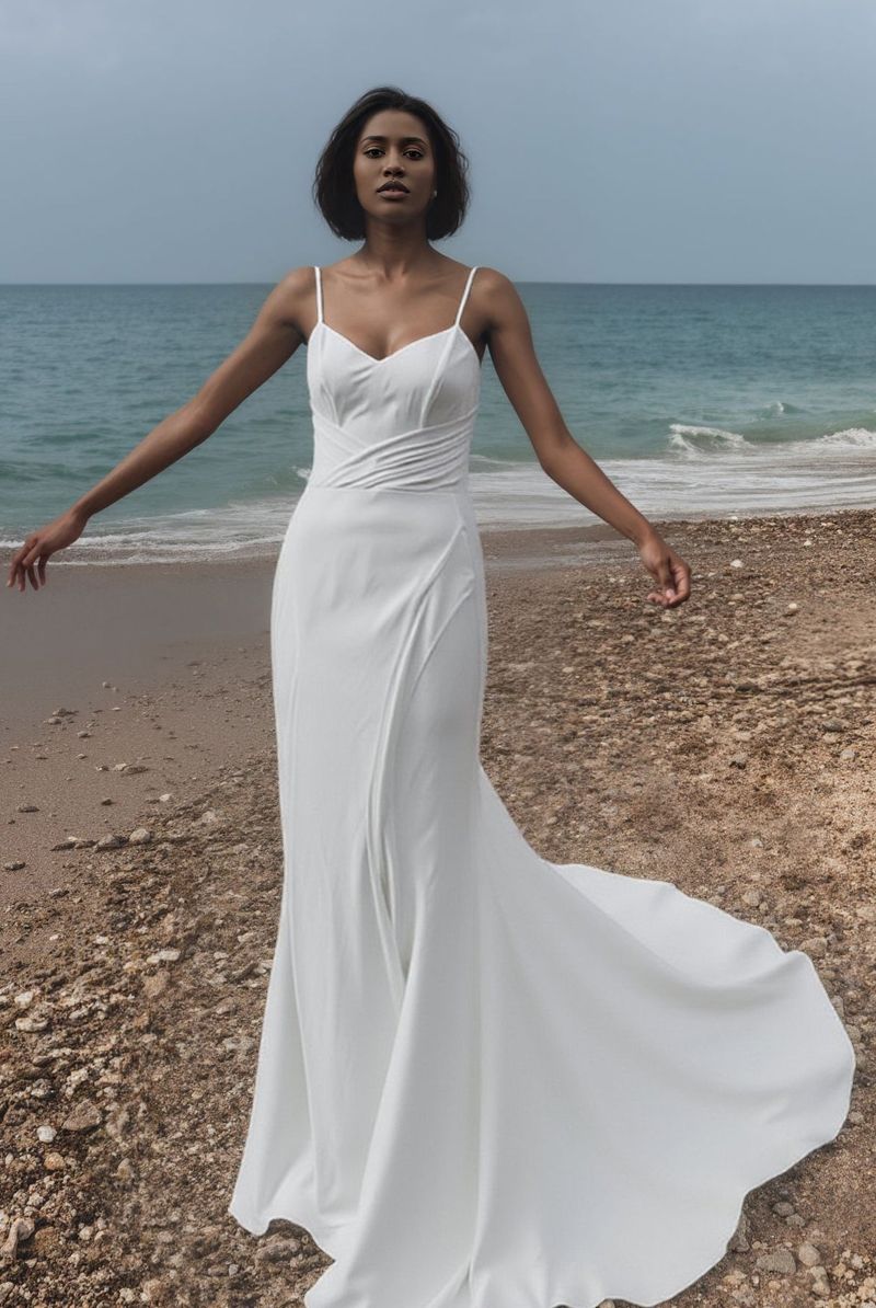 Custom-Made Mermaid V-neck Wedding Dress $615 | Devotion Dresses Custom-Made Mermaid V-neck Wedding Dress $615 | Devotion Dresses
