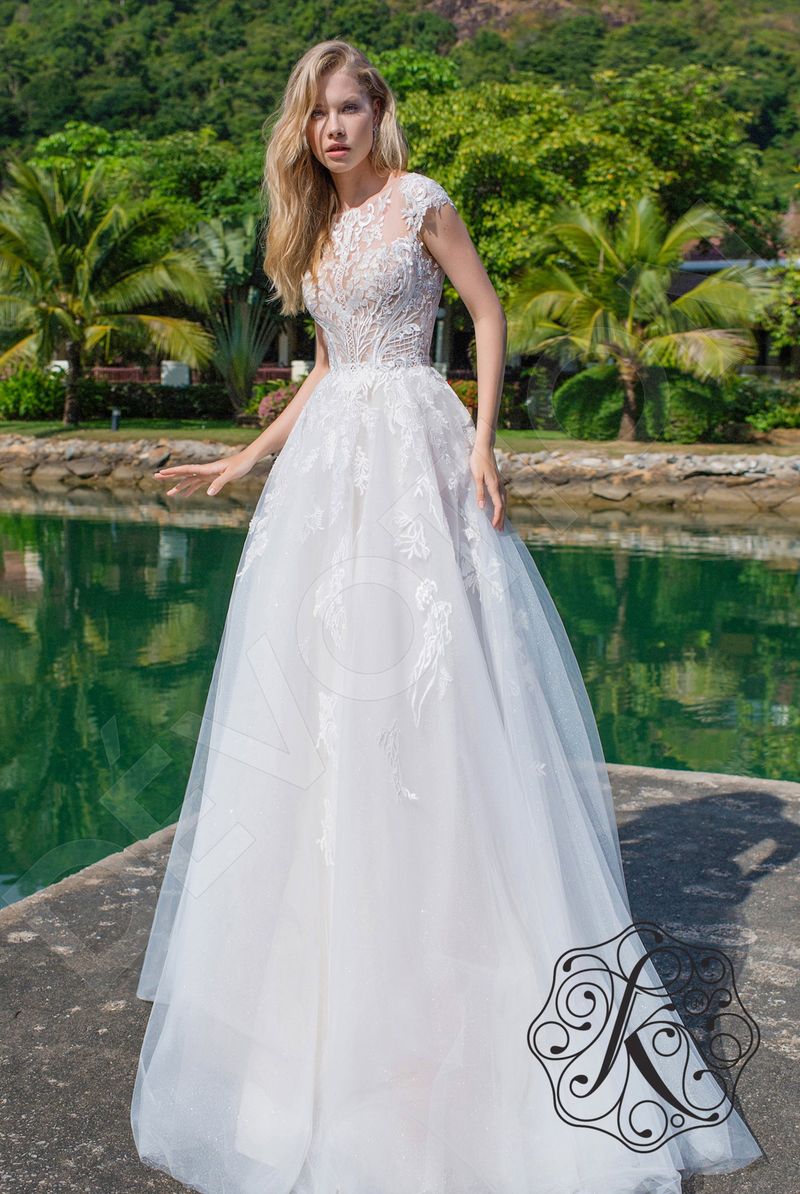 Viorica Custom-Made A-line Bateau Neckline Wedding Dress Viorica Custom-Made A-line Bateau Neckline Wedding Dress