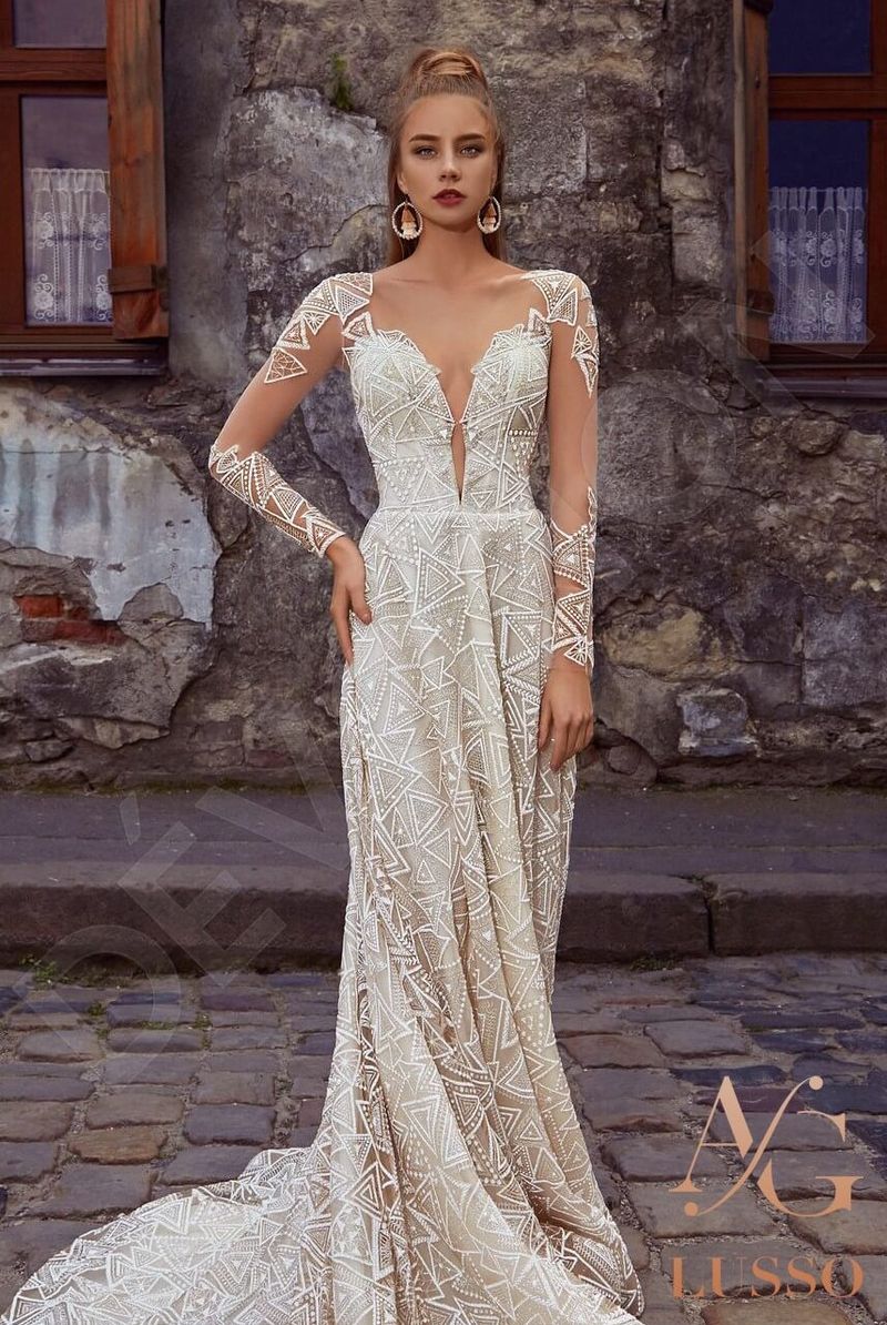 Custom-Made A-line Illusion Wedding Dress $2,050 | Devotion Dresses Custom-Made A-line Illusion Wedding Dress $2,050 | Devotion Dresses